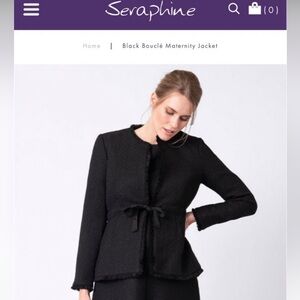 Seraphine Maternity Chic Black Textured Jacket